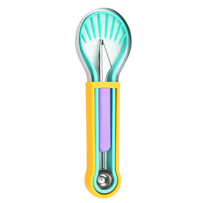 Junazilo® 3-in-1 Multi-Function Melon Ball Scoop & Carving Knife Set upsell