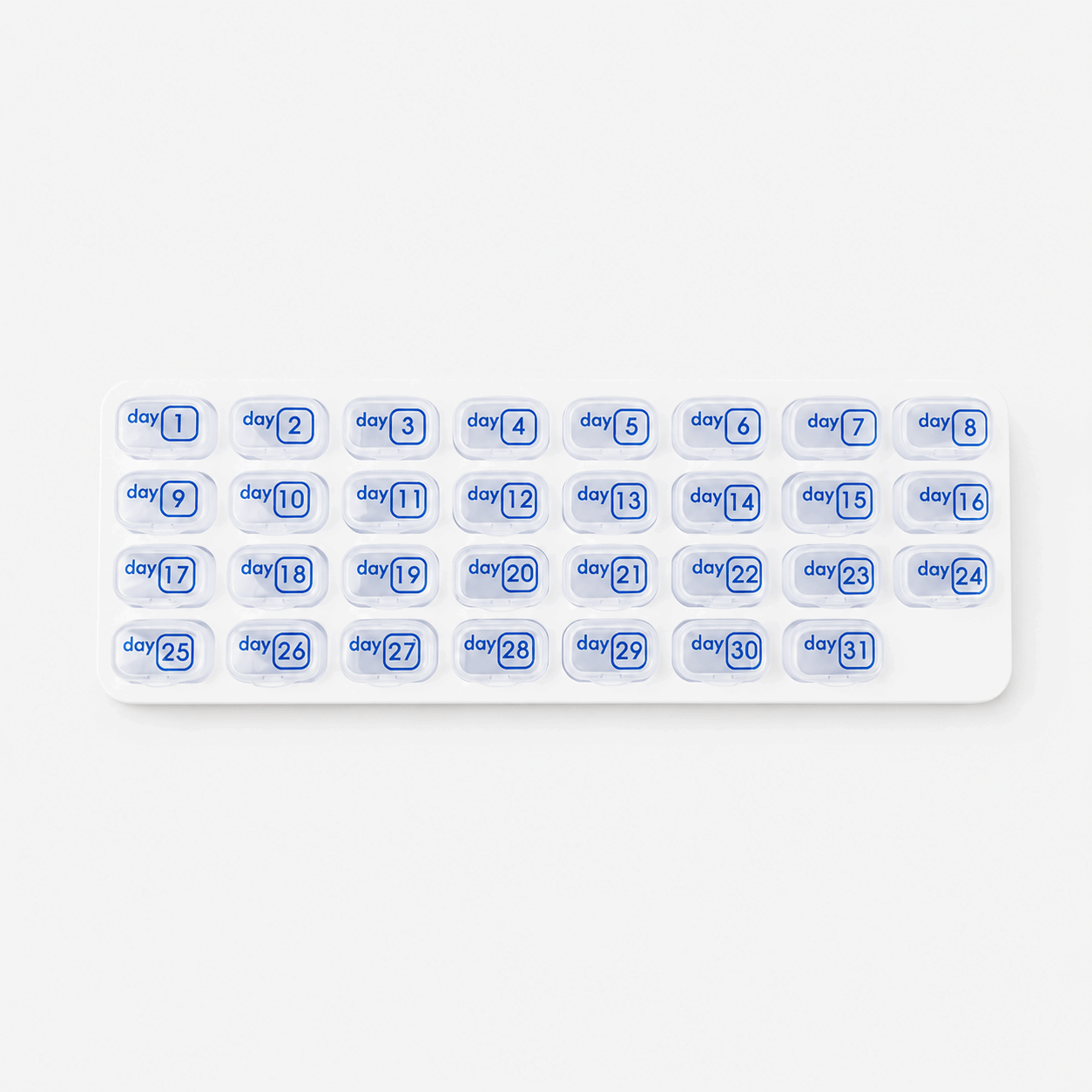 Junazilo® Monthly Pill Organizer with Lid Travel Case for Vitamins & Medications