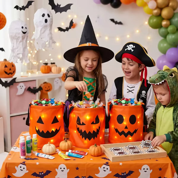 Junazilo® 🎃Halloween LED Candy Bucket Bags