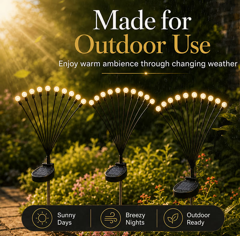 Junazilo® IP65 Waterproof Solar Powered Firefly Light (10 BULBS)