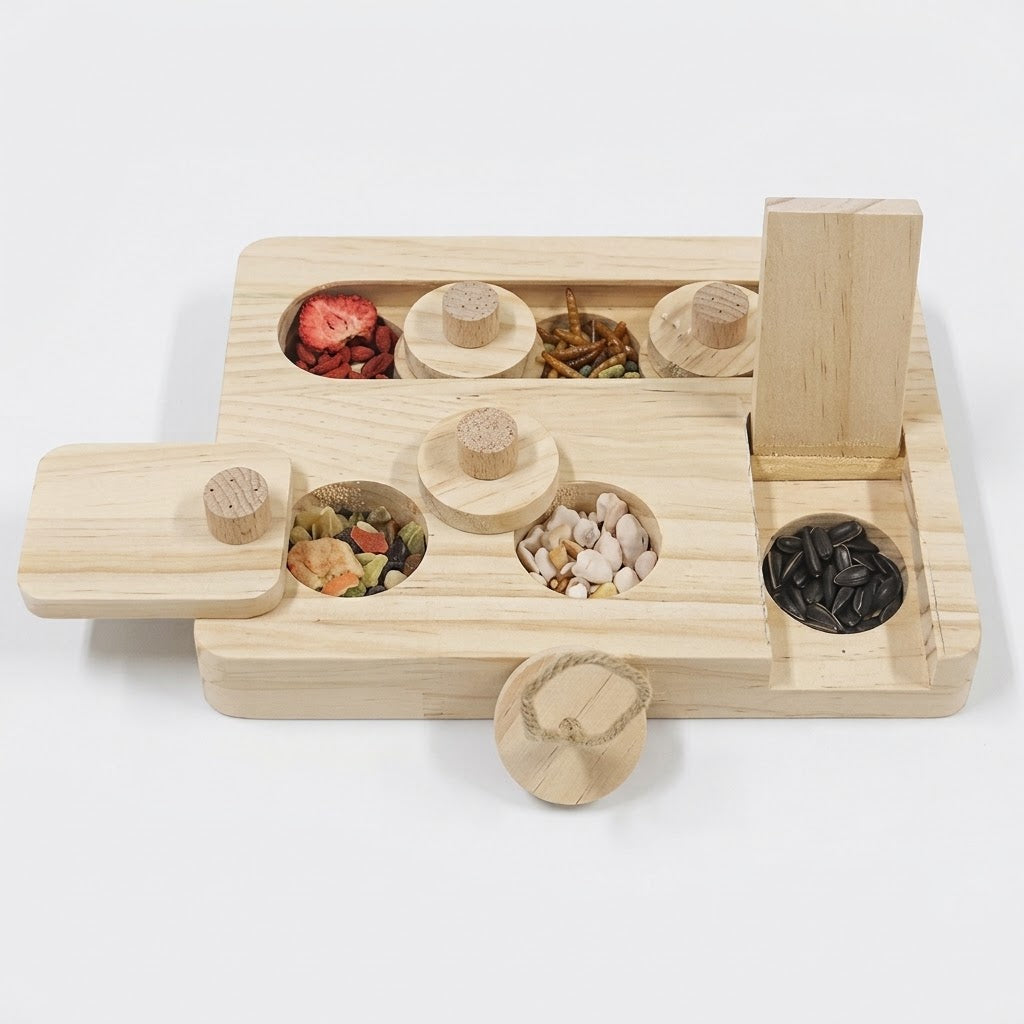 EcoPet Foragers Premium Natural Wood Small Pet Foraging Puzzle