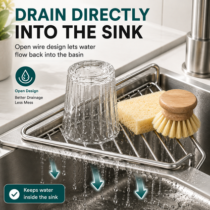 Junazilo® Corner Sink Draining Shelf