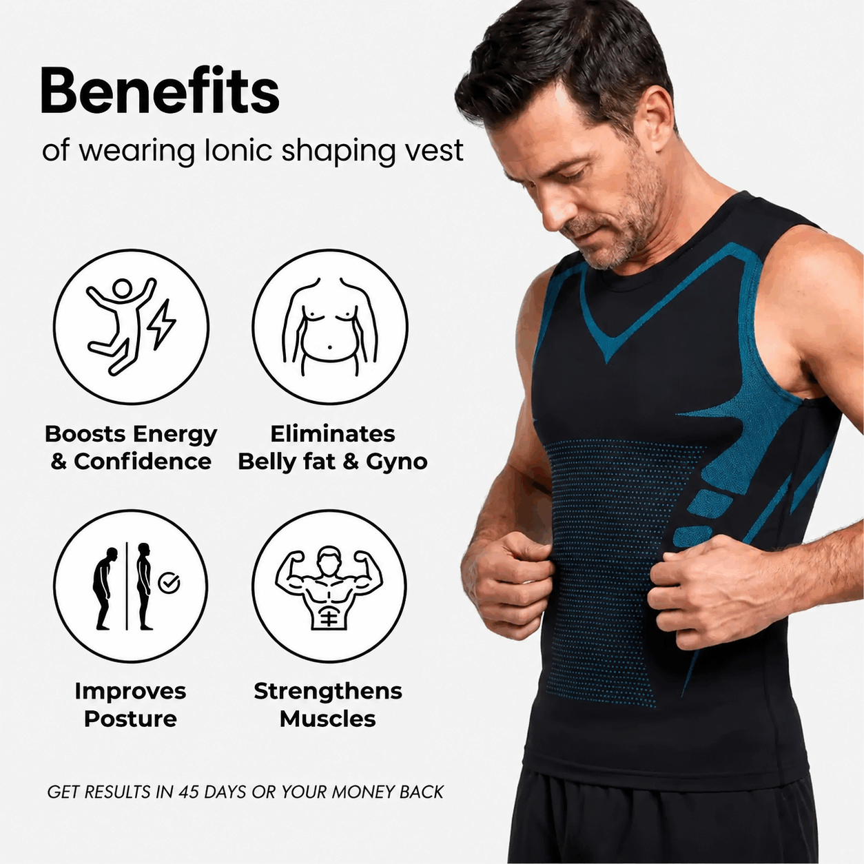 Junazilo® Ionic shaping vest - Feel The Power of Confidence, Shape & Control