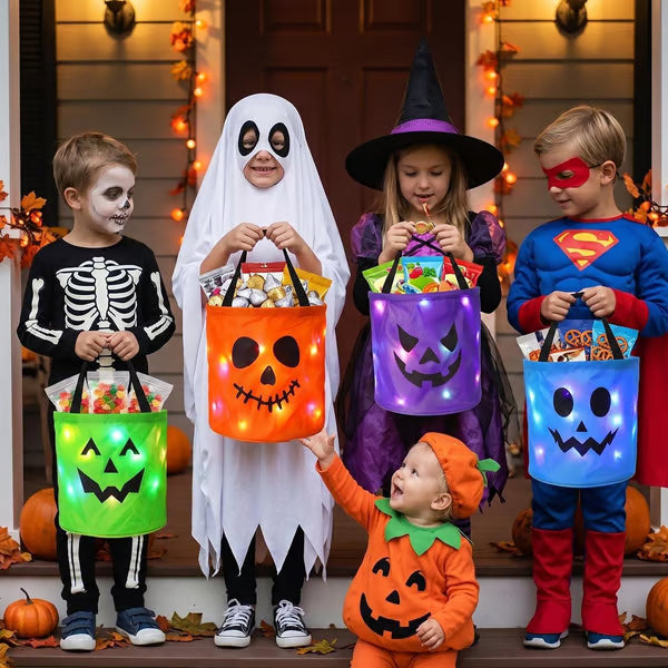 Junazilo® 🎃Halloween LED Candy Bucket Bags