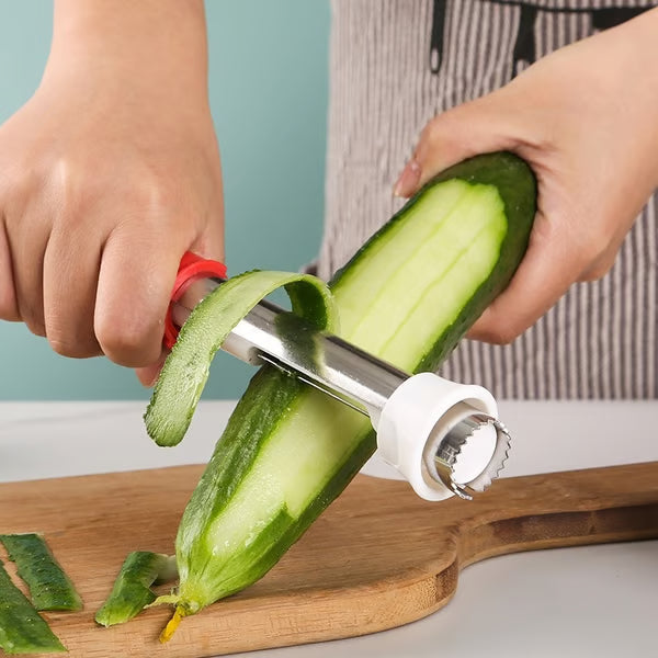 Junazilo® 2-in-1 Stainless Steel Fruit and Vegetable Corer & Peeler Tool