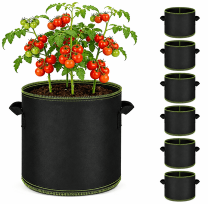 Junazilo®  🌱 5 Gallon Grow Bags – Heavy Duty Aeration Fabric Pots with Handles for Vegetables, Flowers & Fruits 🪴 upsell
