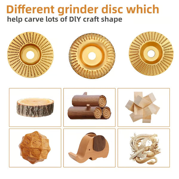 Junazilo® Heavy Duty Wood Carving Disc Set (3 Pieces) upsell