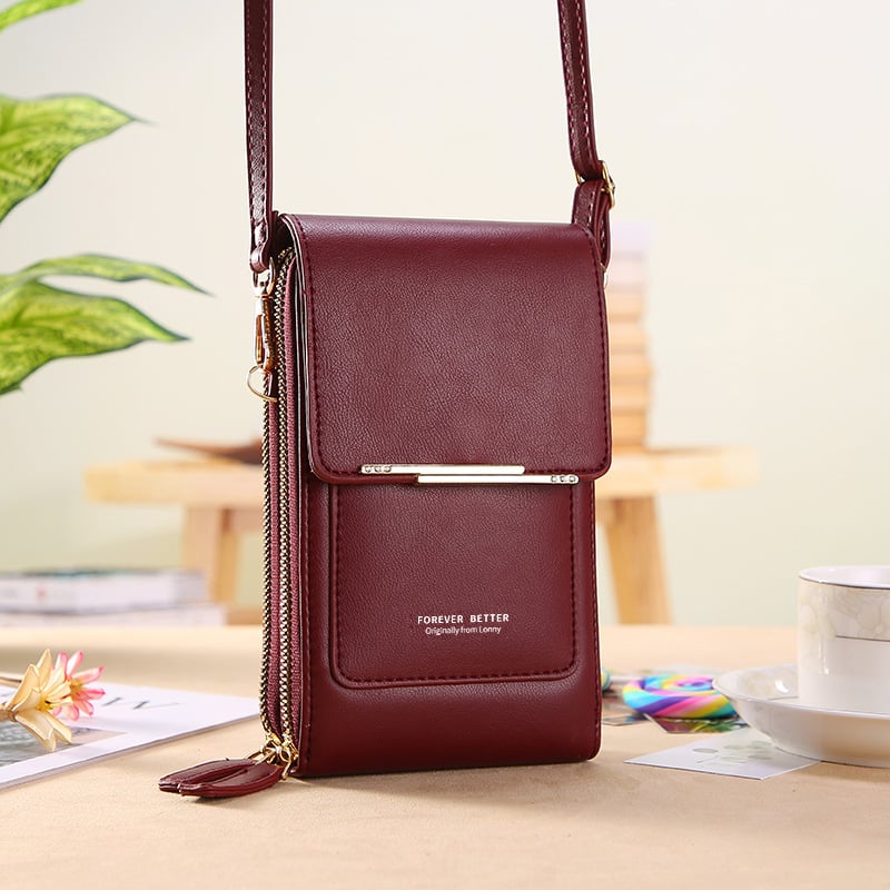 Junazilo® Simple and elegant women's touchscreen crossbody phone wallet upsell