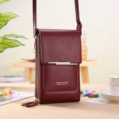 Junazilo® Simple and elegant women's touchscreen crossbody phone wallet upsell
