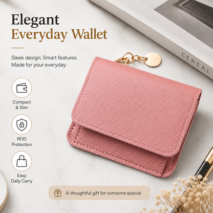 Junazilo® Women's Elegant Minimalist Short Slim Wallet