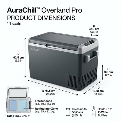 Smart Dual-Zone Portable Refrigerator