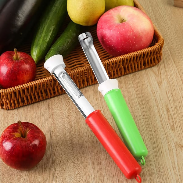 Junazilo® 2-in-1 Stainless Steel Fruit and Vegetable Corer & Peeler Tool