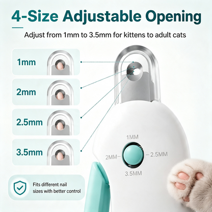 Junazilo®  🐾 Adjustable Claw Clipper – Safe Trim for All Cats
