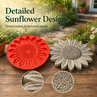 Junazilo® Reusable Sunflower Stepping Stone Mold