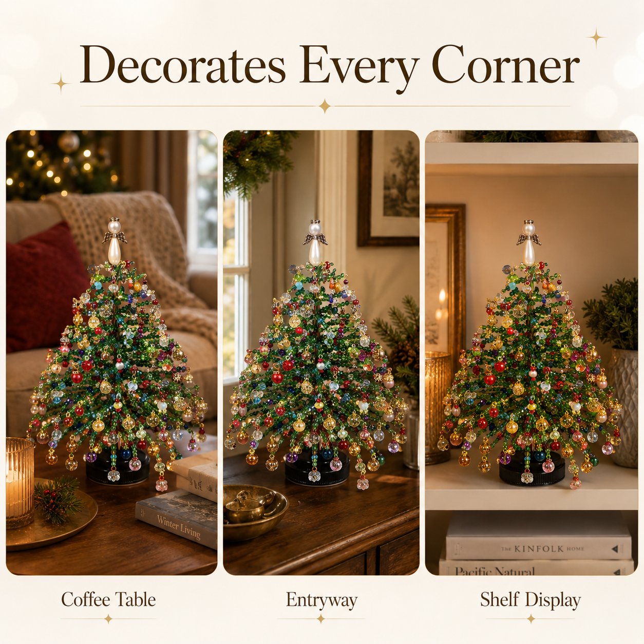 Junazilo® DIY Beaded Christmas Tree Kit – 🎅Create Your Own Sparkling Holiday Decoration