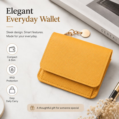 Junazilo® Women's Elegant Minimalist Short Slim Wallet