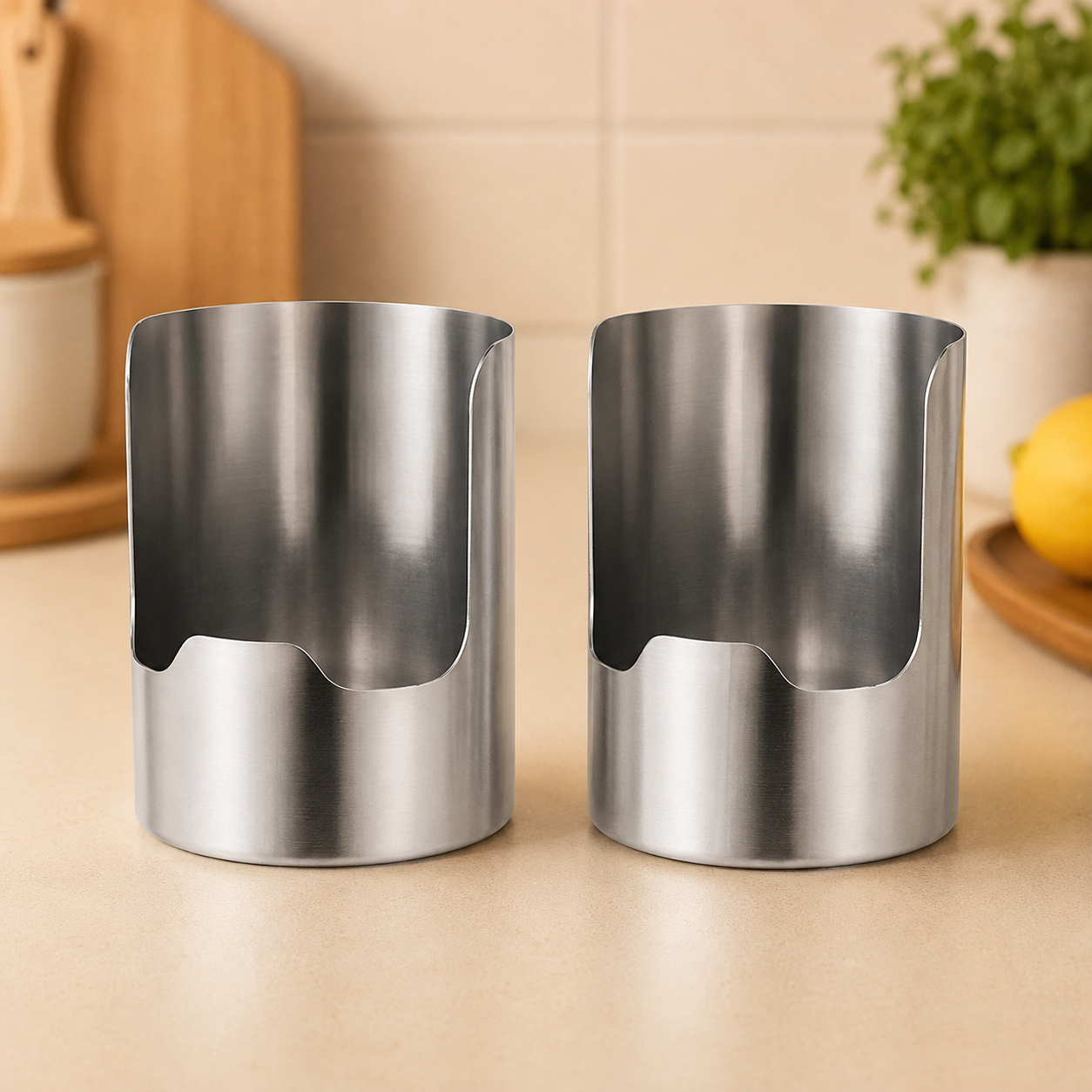 Junazilo® Thickened Stainless Steel Utensil Organizer, Rust Resistant Easy to Clean