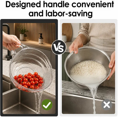 Junazilo® Multipurpose rice washing strainer bowl