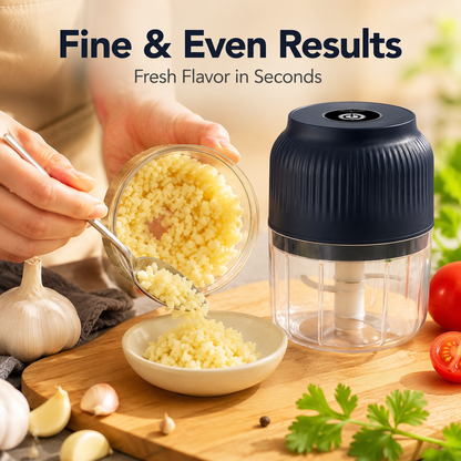 Junazilo® Mini Electric Food Chopper – One-Press Garlic & Veggie Prep
