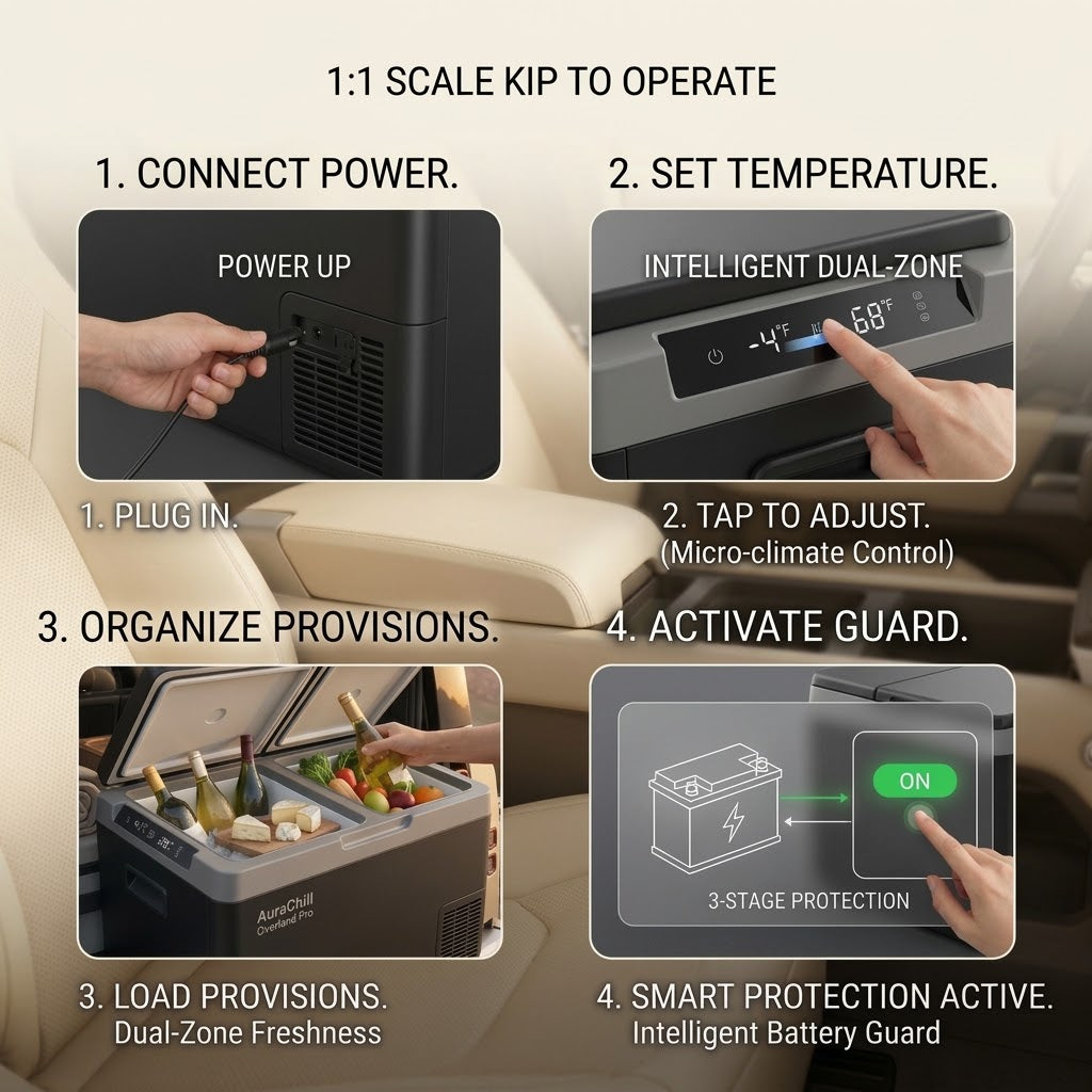 Smart Dual-Zone Portable Refrigerator
