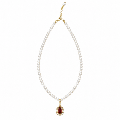 Scarlet Heirloom Pearl Necklace