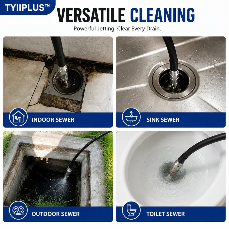Junazilo® 6500 PSI Stainless Steel Sewer Jetter Nozzle