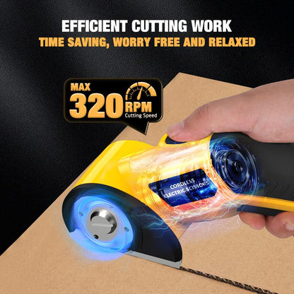 Junazilo® Cordless Electric Scissors 3.7V – Rechargeable Heavy Duty Cutter with Safety Lock