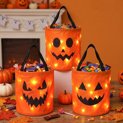 Junazilo® 🎃Halloween LED Candy Bucket Bags