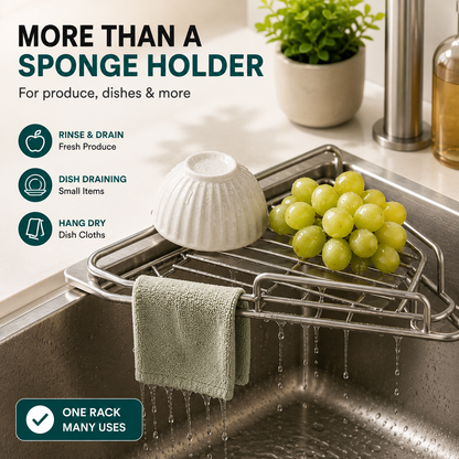 Junazilo® Corner Sink Draining Shelf