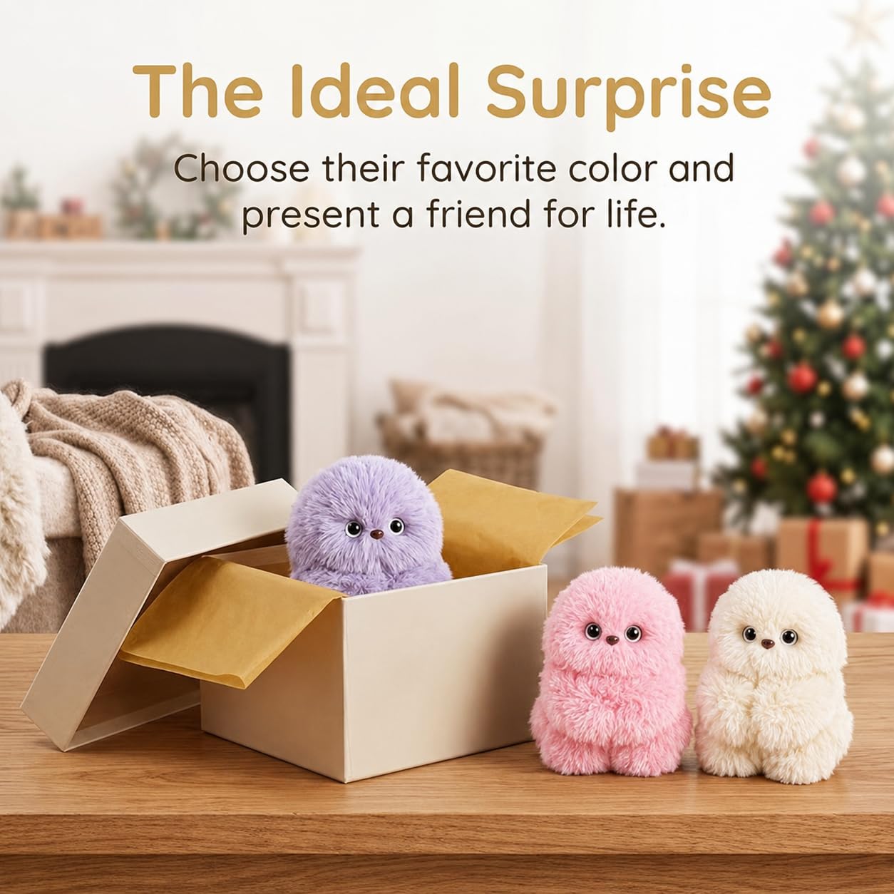 Junazilo® Cute AI shy Emotional companionship robot doll bag charm plush toy upsell
