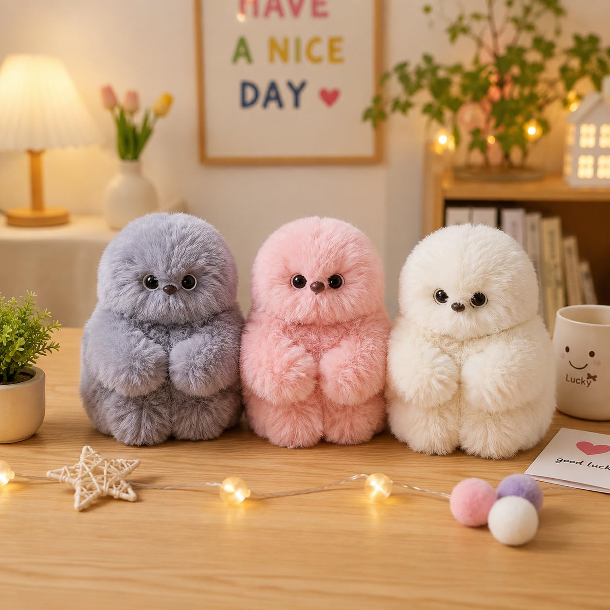 Junazilo® Cute AI shy Emotional companionship robot doll bag charm plush toy upsell