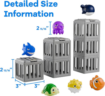 Junazilo® Ocean Rescue Set 💦 👑 Ocean Animal Pool Diving Toy Set - Toss, Dive, Press & Rescue