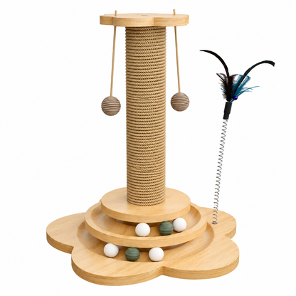 WhiskerBloom Interactive Cat Scratching & Play Tower