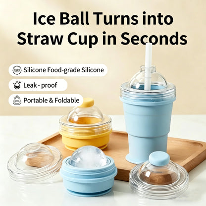 Junazilo® 🧊 Foldable Silicone Ice Ball Drink Cup