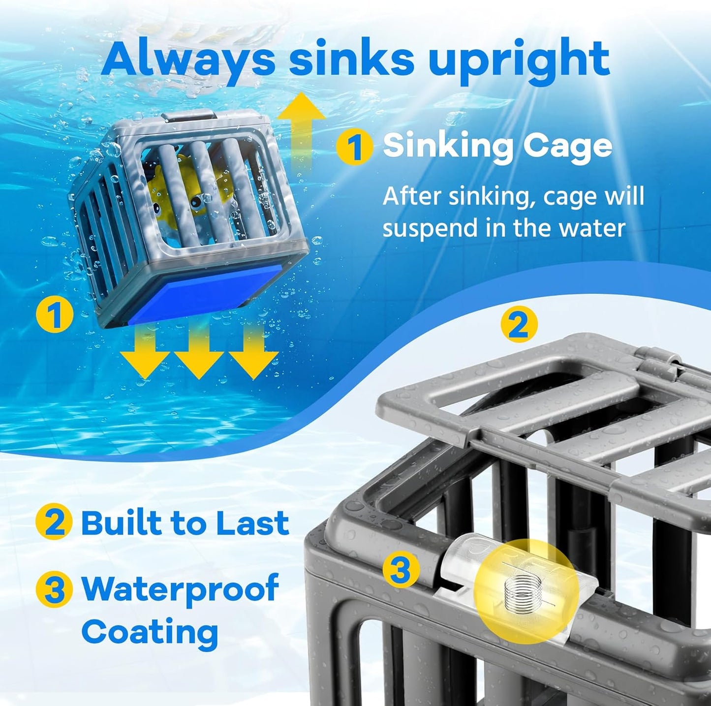 Junazilo® Ocean Rescue Set 💦 👑 Ocean Animal Pool Diving Toy Set - Toss, Dive, Press & Rescue