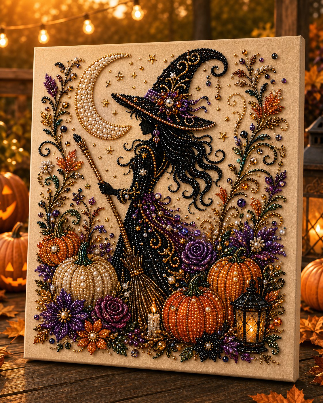 Junazilo® 👻Halloween Pearl Art DIY Kit – Turn Tiny Pearls into Spooky-Cute Magic