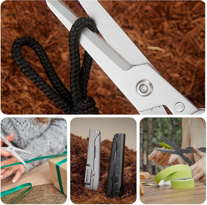 Junazilo® ✂️ 2-in-1 Foldable EDC Scissors with Built-In Ruler