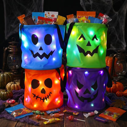 Junazilo® 🎃Halloween LED Candy Bucket Bags