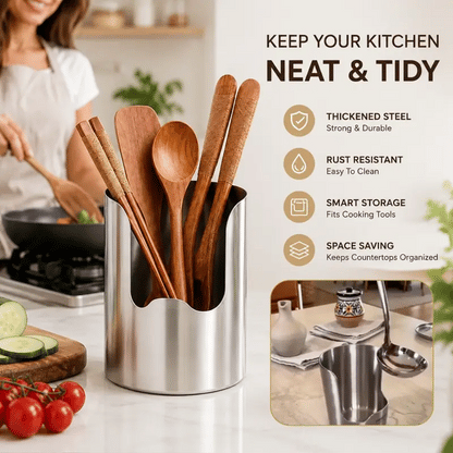 Junazilo® Thickened Stainless Steel Utensil Organizer