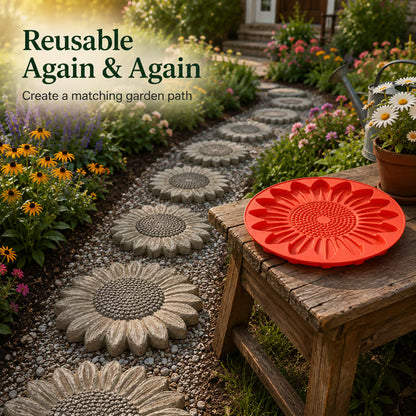 Junazilo® Reusable Sunflower Stepping Stone Mold
