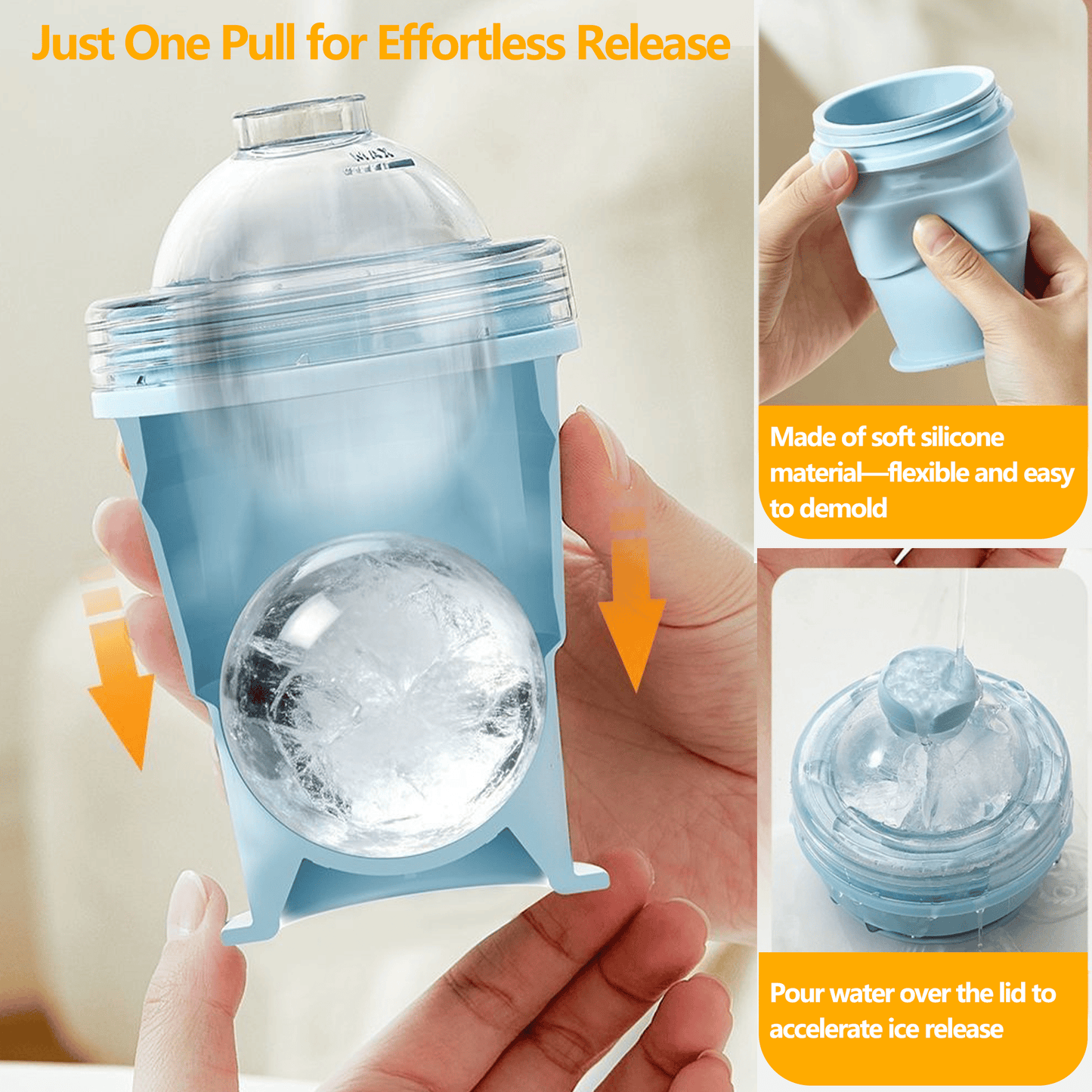 Junazilo® 🧊 Foldable Silicone Ice Ball Drink Cup