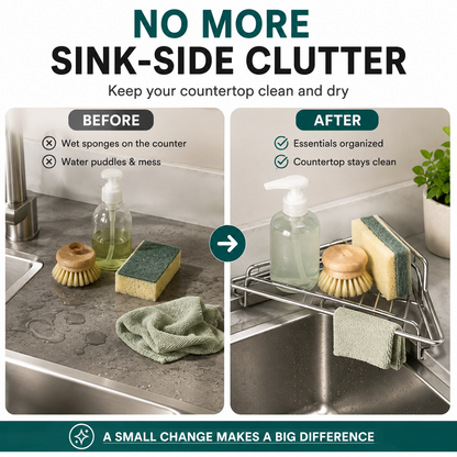 Junazilo® Corner Sink Draining Shelf