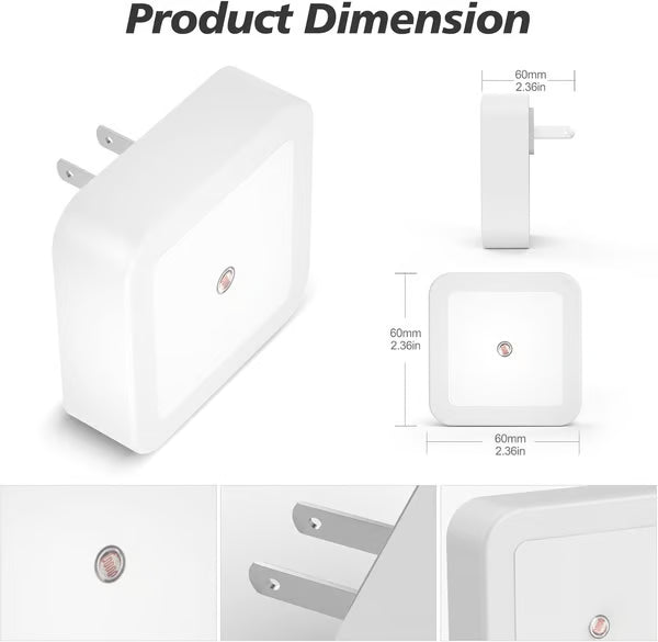 Junazilo® Dusk-to-Dawn LED Night Lights (Warm White, Plug-In) upsell