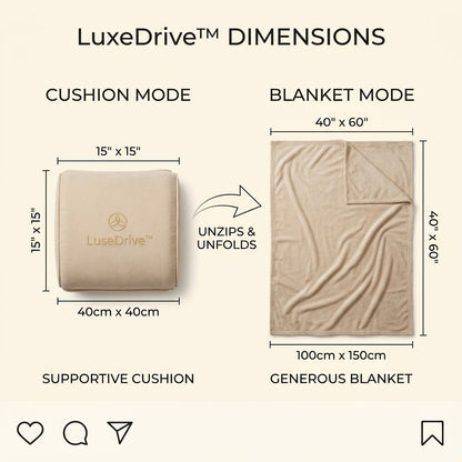 2-in-1 Convertible Travel Cushion & Premium Blanket