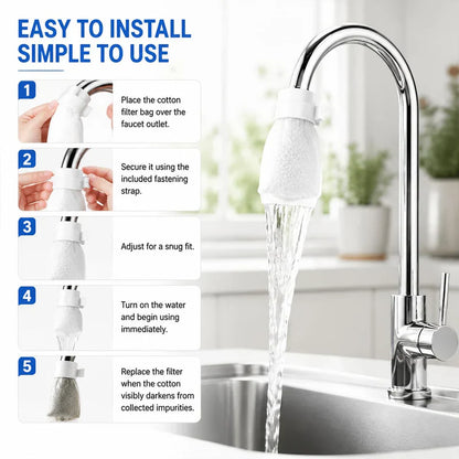 Junazilo® Universal Faucet Filter Bag - Effective filtration for tap water and spring water, removes rust and various impurities upsell