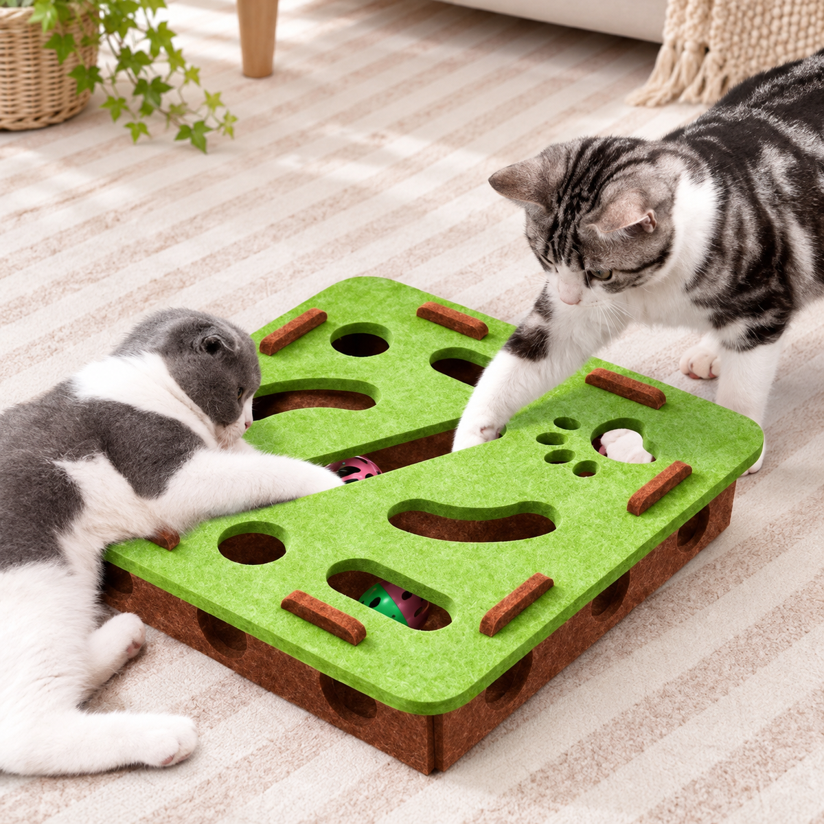 The FelineHunt Premium Felt Interactive Puzzle Box