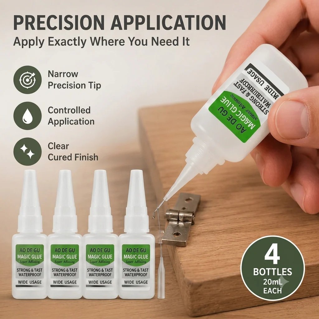 Junazilo® Fast-Setting Super Glue Kit – 4 × 20mL Per Set