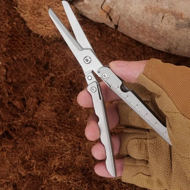 Junazilo® ✂️ 2-in-1 Foldable EDC Scissors with Built-In Ruler