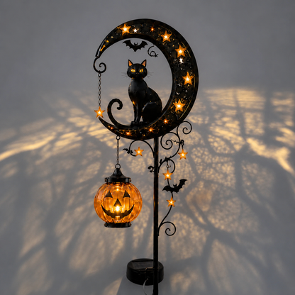Junazilo® Pumpkin Moon Garden Stake Light