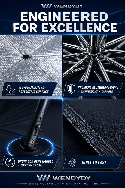 Junazilo® 2026 Upgraded Car Windshield Sun Shade Umbrella